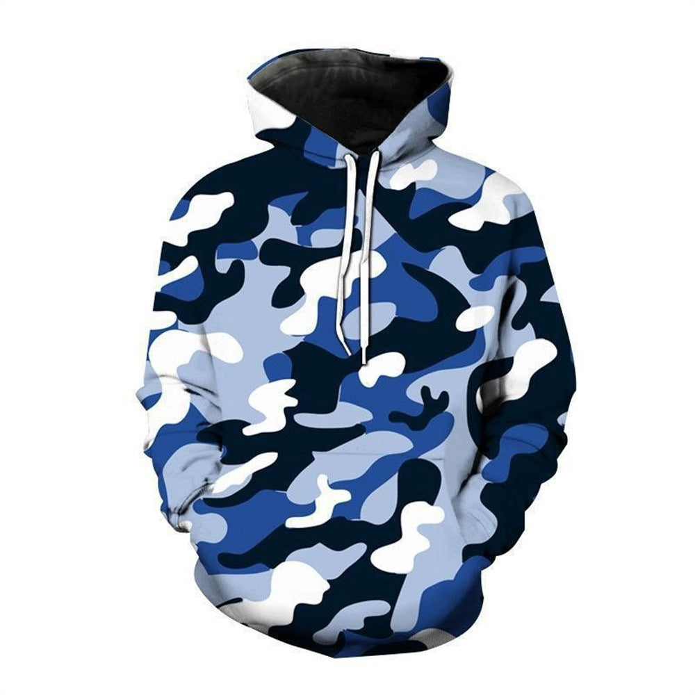 Damen Kapuzenpullover mit modernem Camouflage-Muster Echoarchiv