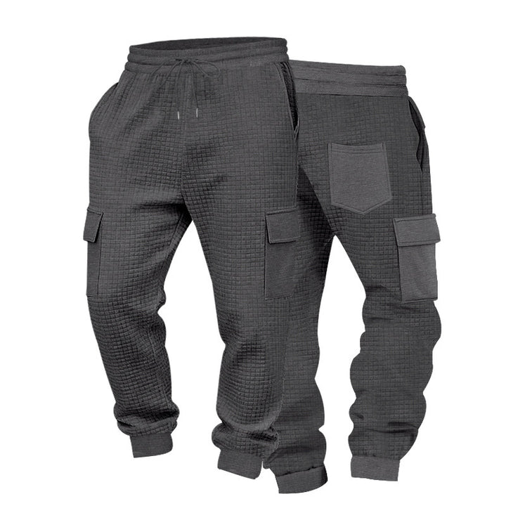 Herren Cargo-Jogginghose aus Waffelstruktur mit Kordelzug und Bündchen Echoarchiv