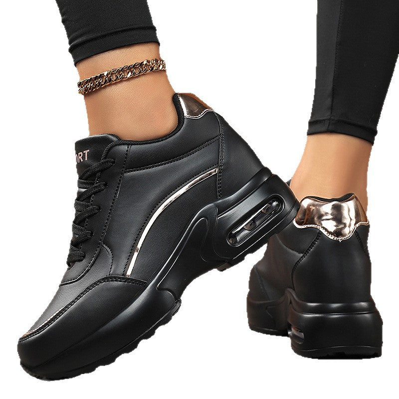 Damen Chunky-Sneaker mit Luftkissensohle und Metallic-Details Echoarchiv