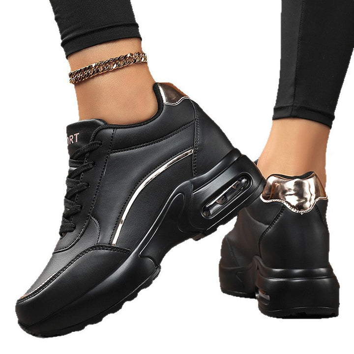 Damen Chunky-Sneaker mit Luftkissensohle und Metallic-Details Echoarchiv
