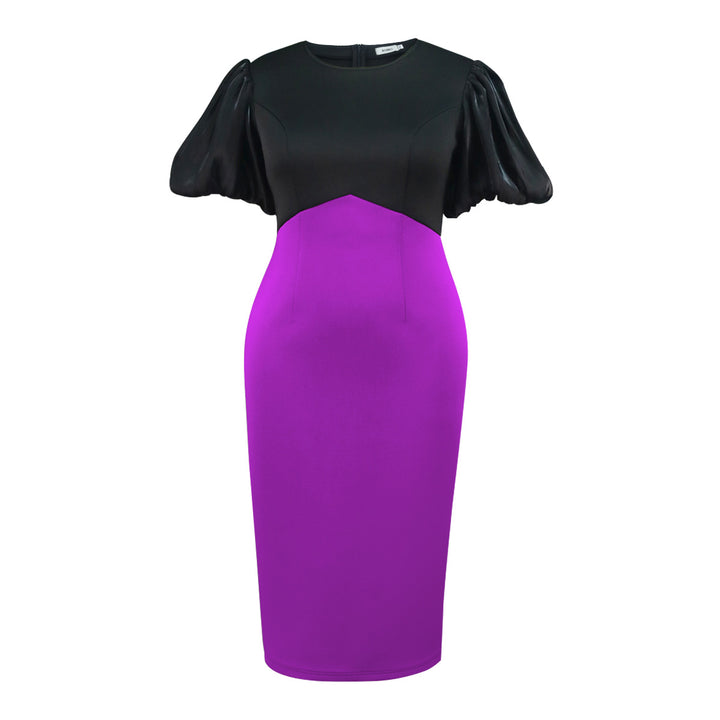 Damen Figurbetontes Kleid mit voluminösen Puffärmeln Echo Archiv
