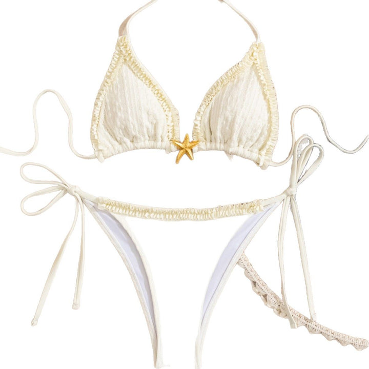 Damen Triangel-Bikini mit zarten Rüschendetails und eleganter Muschel-Applikation Echo Archiv