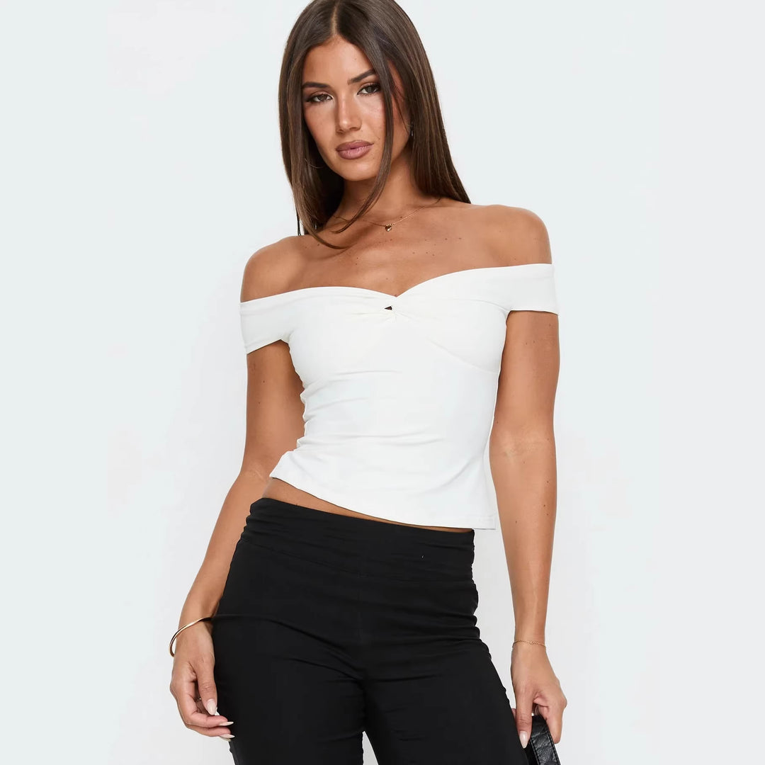 Damen Off-Shoulder Bustier-Top mit Raffung Echo Archiv