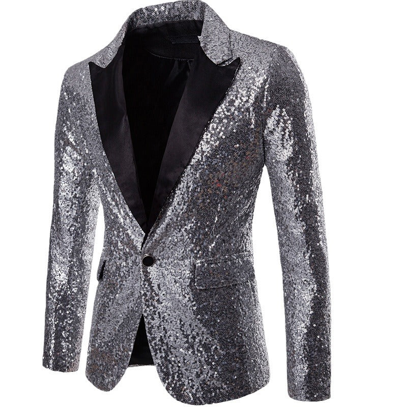 Herren glamouröser Pailletten Blazer Echoarchiv