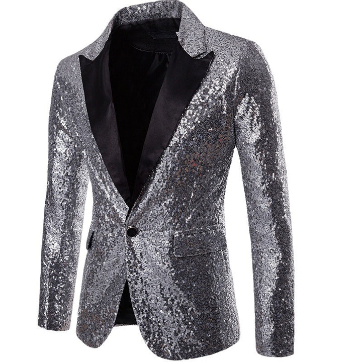 Herren glamouröser Pailletten Blazer Echoarchiv