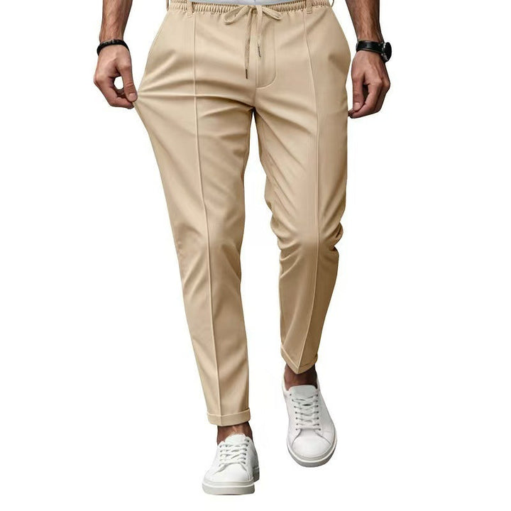 Herren elegante Freizeit-Hose mit elastischem Bund und seitlichen Eingrifftaschen Echoarchiv