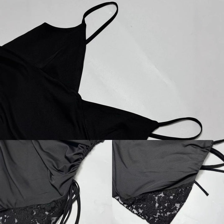 Damen Minikleid mit raffinierten Rüschendetails und verführerischem Spitzenansatz Echo Archiv