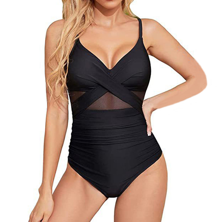 Damen Hochwertiger Einteiler Badeanzug mit trendigen Cut-Out-Details Echo Archiv