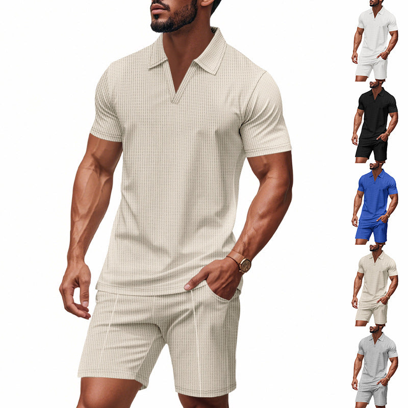 Herren elegantes Freizeit-Set mit zeitgenössischem Design und atmungsaktiver Baumwolle Echoarchiv