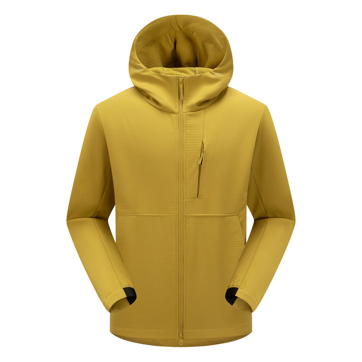 Herren Softshell-Funktionsjacke mit Wattierung, Kapuze & Zwei-Wege-Reißverschluss Echoarchiv