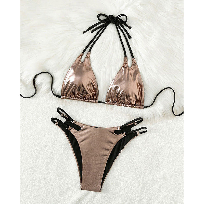 Damen Triangel-Bikini mit modischem Cut-Out und verstellbaren Trägern Echo Archiv