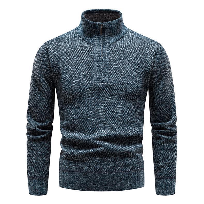 Herren Pullover mit halbem Reißverschluss und strukturiertem Design Echoarchiv