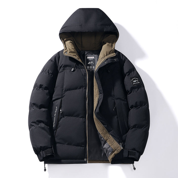 Herren Kapuzen-Steppjacke mit Thermofutter und verstellbarem Saum Echo Archiv