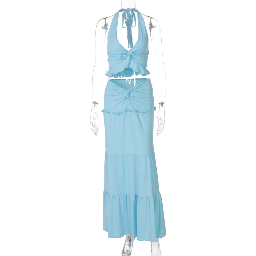 Damen Maxi-Kleid mit offener Rückenpartie und innovativem Wickeldesign Echo Archiv