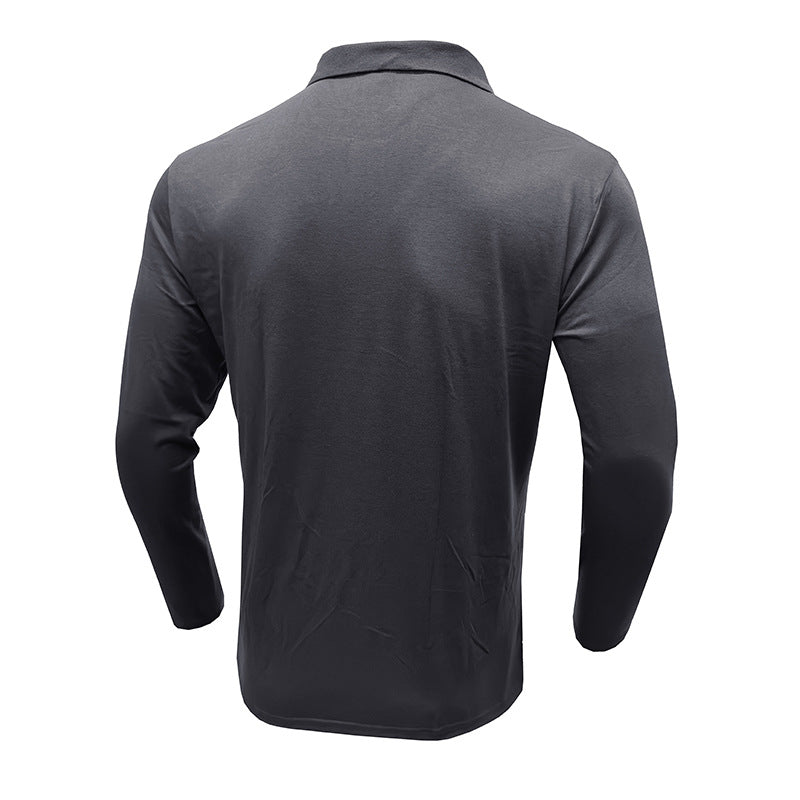 Herren Langarm-Polo-Shirt mit feinem Streifenmuster Echoarchiv