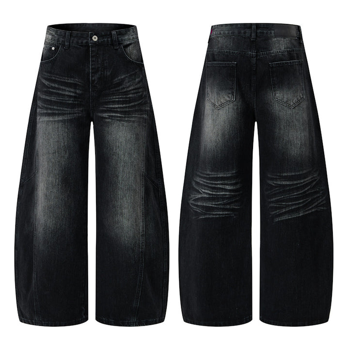 Herren Ultraweite Denim-Palazzohose im ballonförmigen Baggy-Cut mit tiefem Schritt Echo Archiv