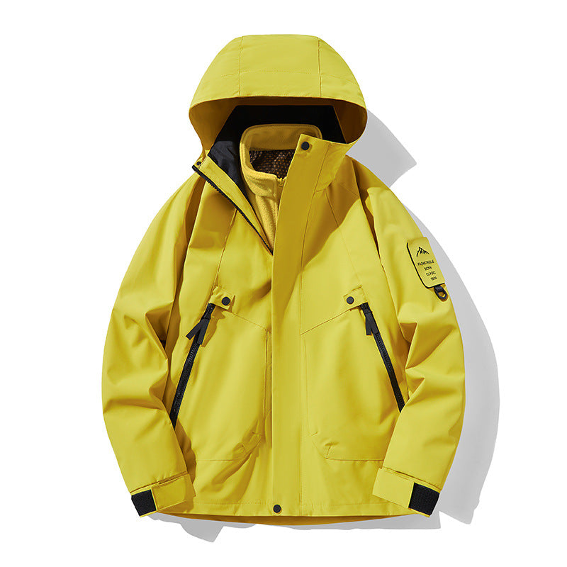 Unisex Wasserdichte, atmungsaktive Hardshell-Outdoorjacke mit Kapuze Echoarchiv