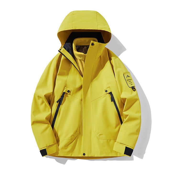 Unisex Wasserdichte, atmungsaktive Hardshell-Outdoorjacke mit Kapuze Echoarchiv