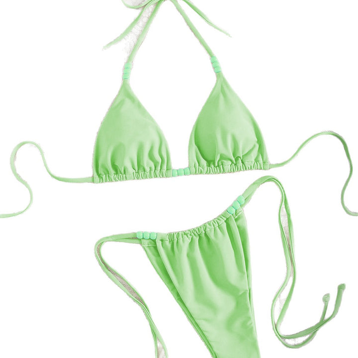 Damen Triangel-Bikini mit bunten Perlen-Design Echo Archiv