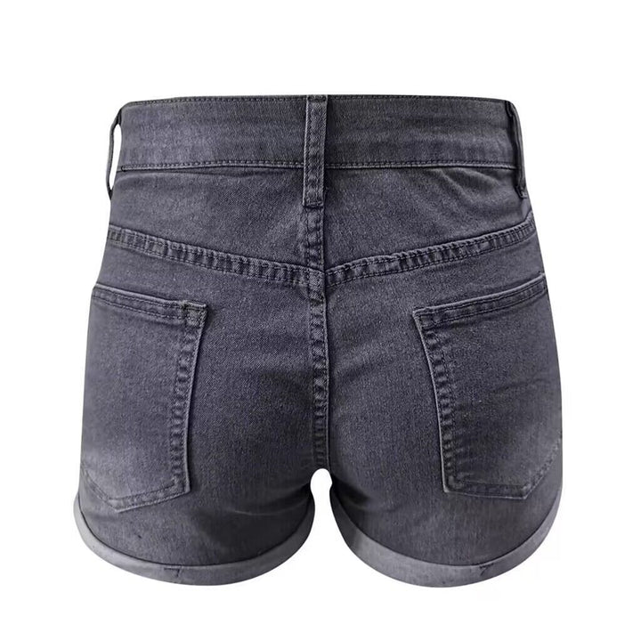 Damen hoch taillierte Denim-Shorts im modernen Vintage-Stil Echo Archiv