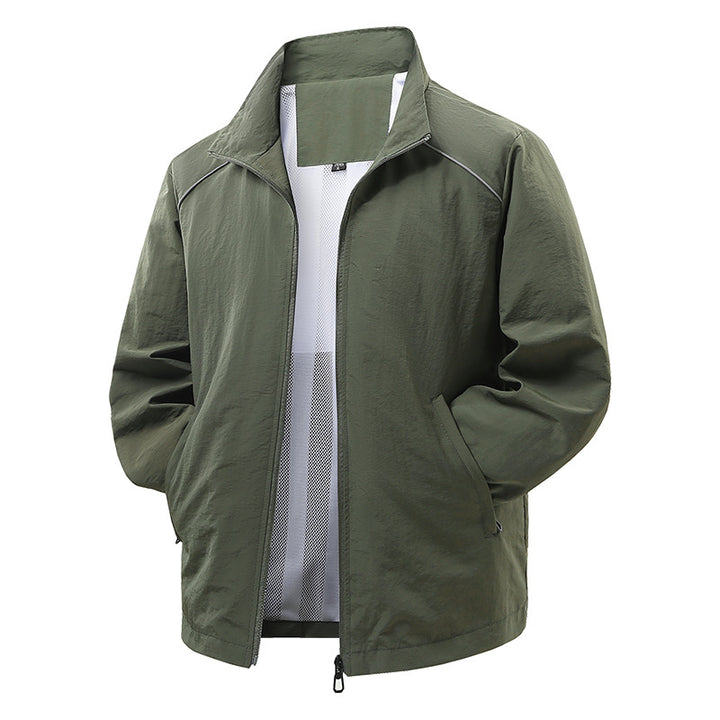 Herren  leichte verpackbare Zip-Up Windbreaker-Jacke mit atmungsaktivem Mesh-Futter und reflektierenden Schulterpaspeln Echo Archiv