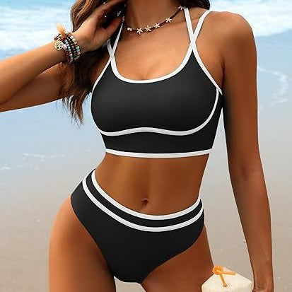 Damen Sportliches Bikini-Set mit modischem Schnitt und farblichen Akzenten Echo Archiv