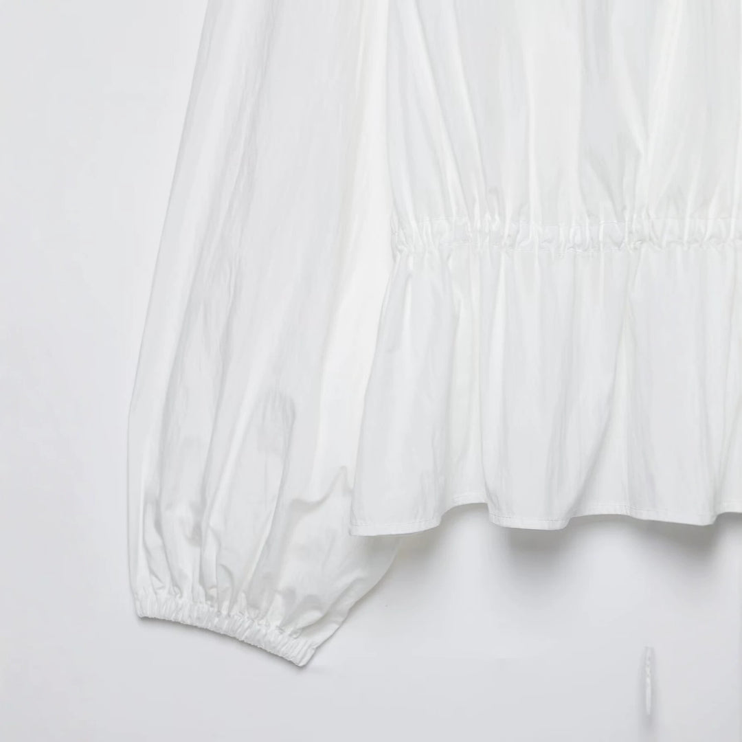 Damen Ultralight Cropped Anorak mit Tunnelzugtaillierung, Ballonärmeln und hohem Stehkragen Echo Archiv
