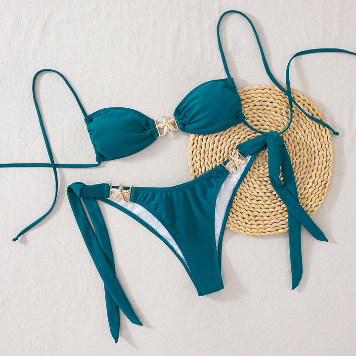 Damen Push-Up Bikini mit glamourösem Gold-Detail Echo Archiv
