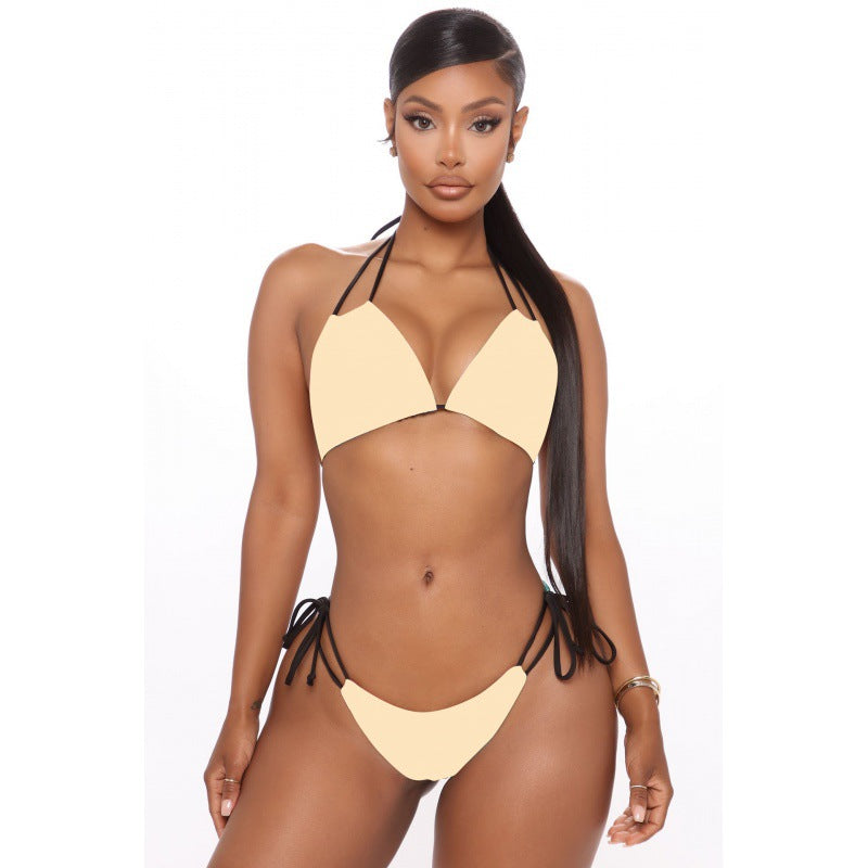Damen Triangel-Bikini mit verstellbaren Bändern und sexy Schnittdetails Echo Archiv