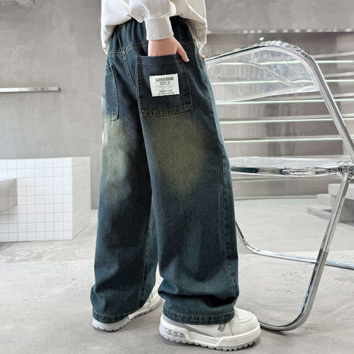 Unisex Weite Jeans mit hohen Taschen Echo Archiv