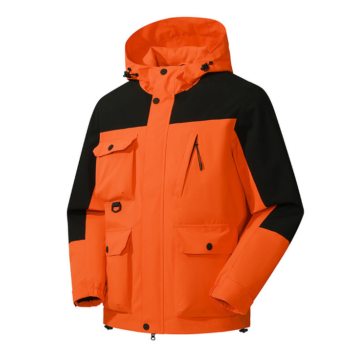 Herren technische Outdoorparka mit Kapuze, wasserabweisender Shell und Mehrfachtaschen Echo Archiv