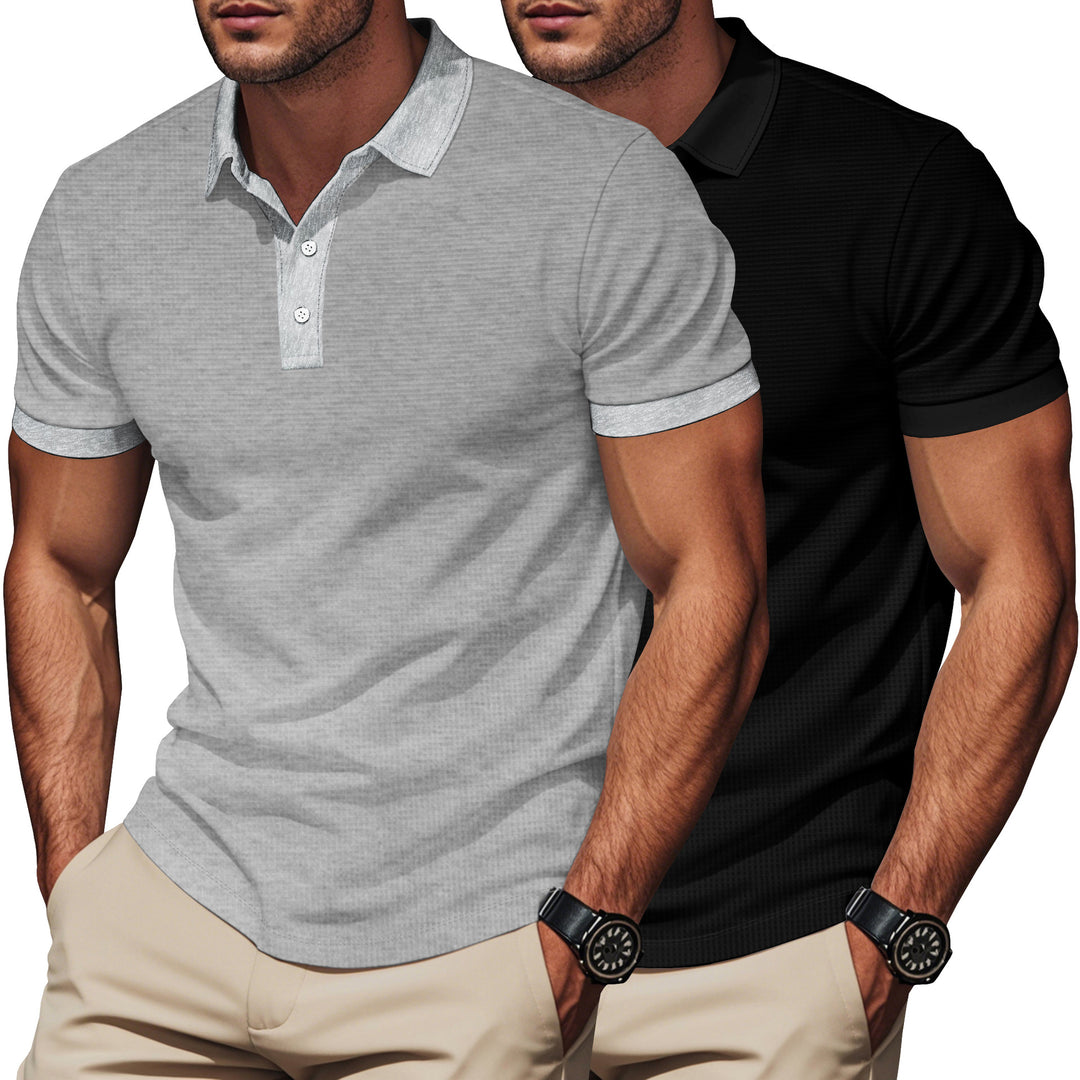 Herren Poloshirt mit strukturiertem Gewebe und klassischem Kragen Echoarchiv