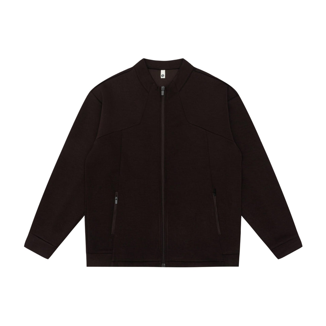 Unisex Oversize Zip‑Jacke aus schwerer Baumwollmischung mit Stehkragen und Reißverschlusstaschen Echoarchiv