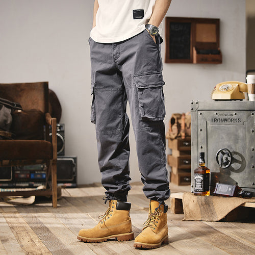Herren Robuste Utility-Cargo-Hose mit Mehrfachtaschen, verstärkten Kniepaneelen und geradem Bein Echo Archiv