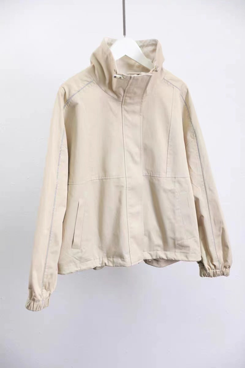 Damen Modische Freizeitjacke mit hohem Kragen Echoarchiv