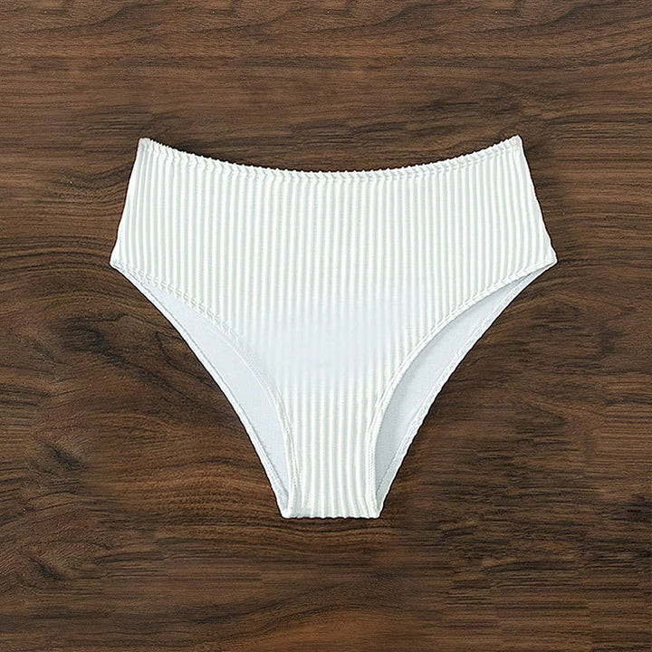 Damen Hochgeschnittene Bikinihose mit horizontalem Streifenmuster Echo Archiv