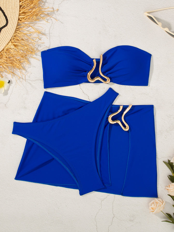 Damen Bandeau-Bikini mit elegantem Rock Echo Archiv