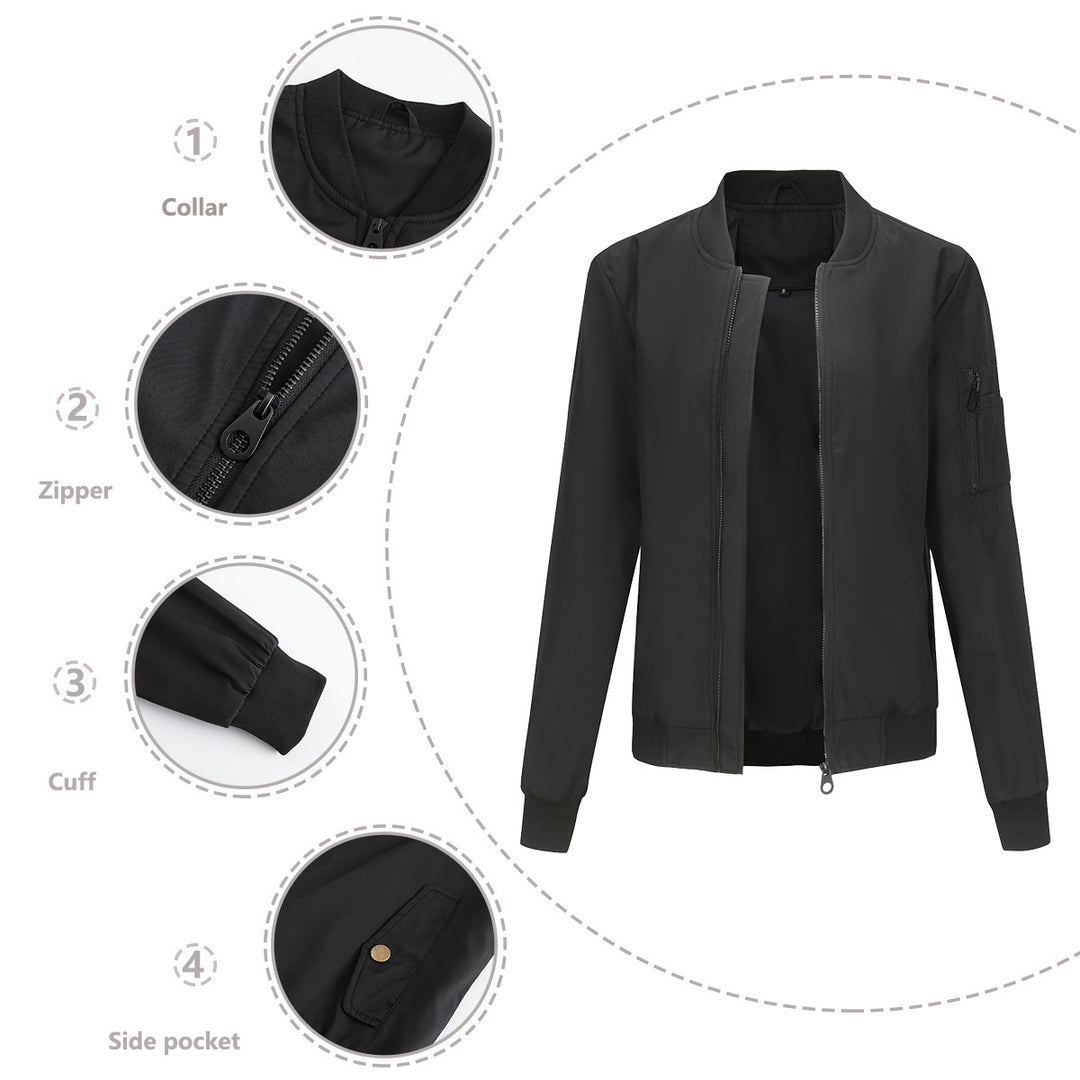 Damen nan leichte Bomberjacke mit Ärmeltasche, kontrastbündchen und sportiver Passform Echo Archiv