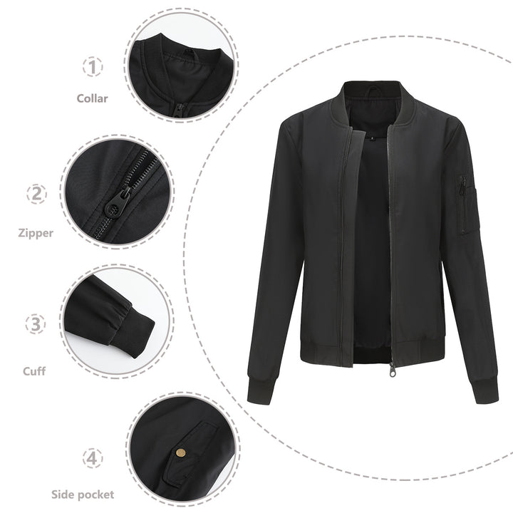 Damen nan leichte Bomberjacke mit Ärmeltasche, kontrastbündchen und sportiver Passform Echo Archiv