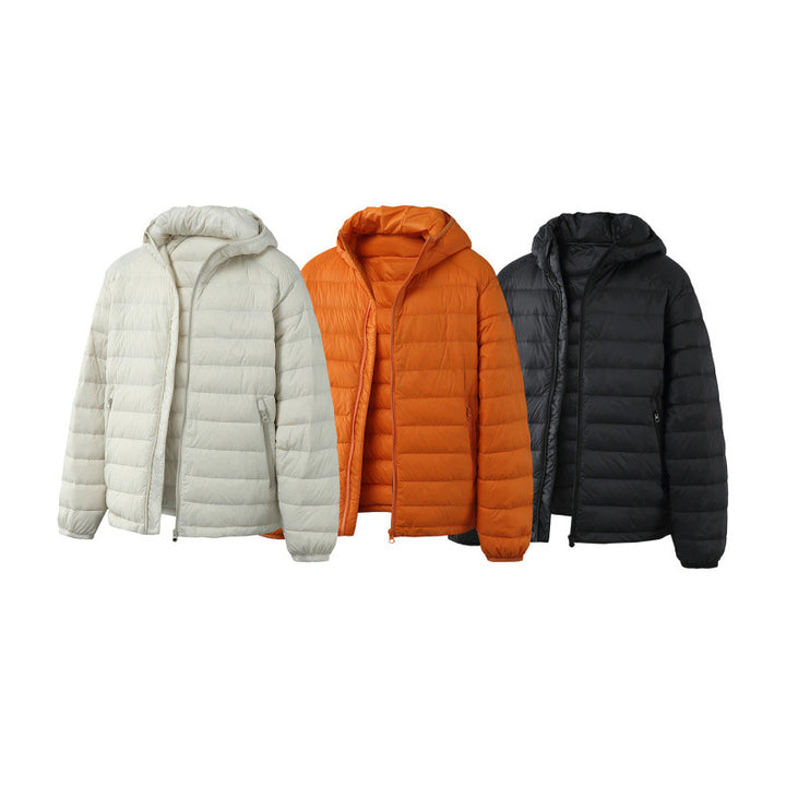 Unisex Ultraleichte gesteppte Kapuzenjacke mit Thermofüllung und Reißverschlusstaschen Echo Archiv