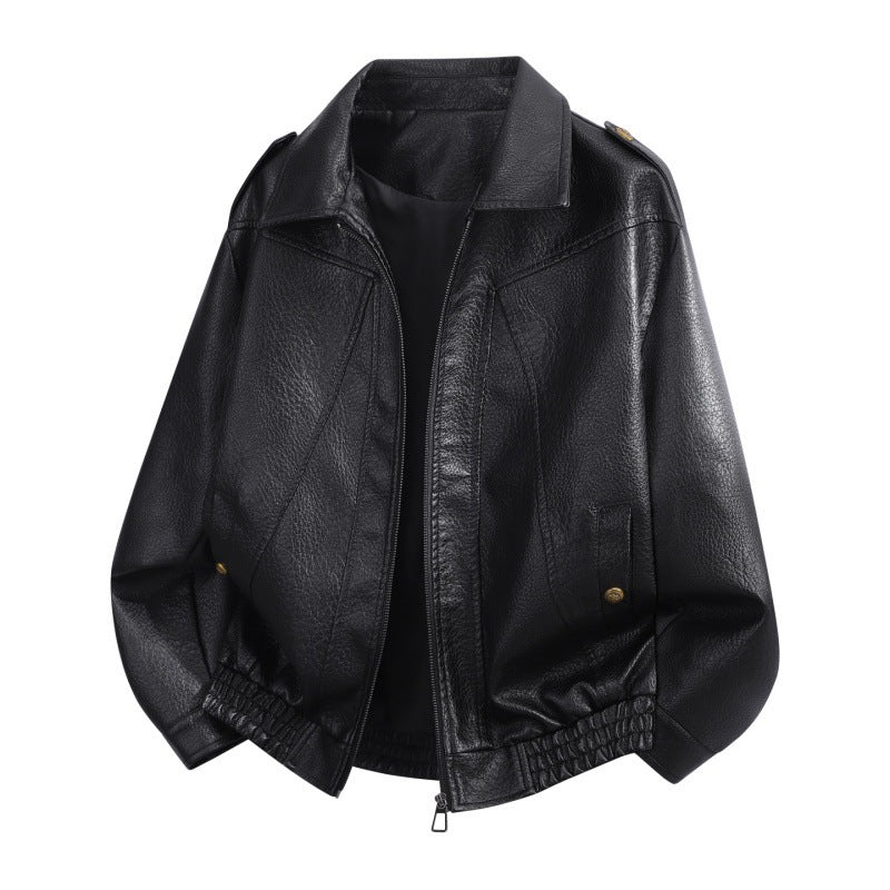Damen Mode-Lederjacke mit hohem Kragen Echo Archiv