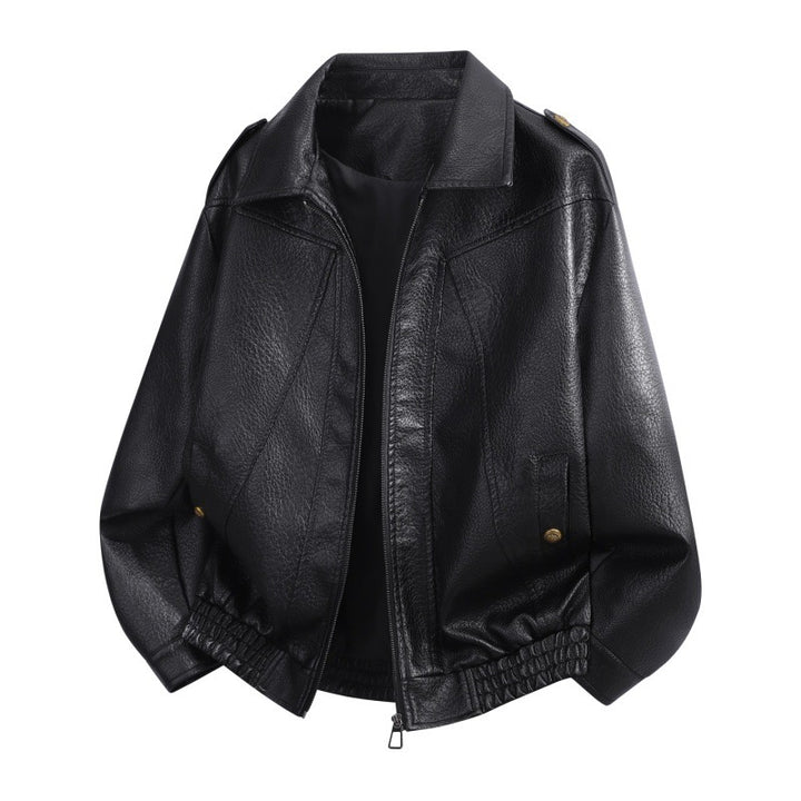 Damen Mode-Lederjacke mit hohem Kragen Echo Archiv