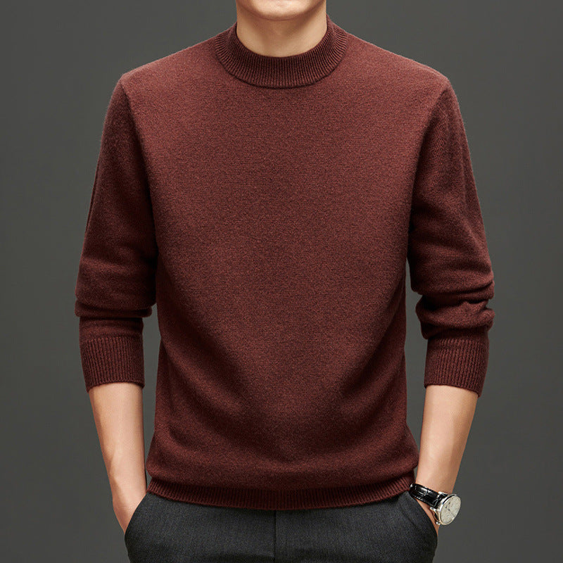 Herren Strickpullover mit rundem Kragen und strukturiertem Design Echoarchiv
