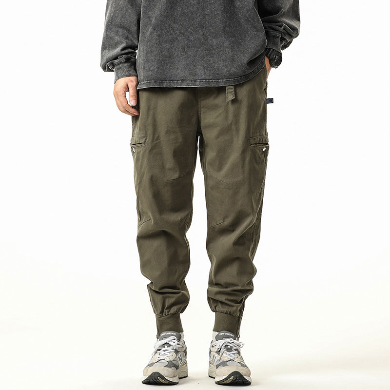 Herren Cargohose im Jogger-Stil mit elastischem Bund, Bündchen und Utility-Taschen Echo Archiv