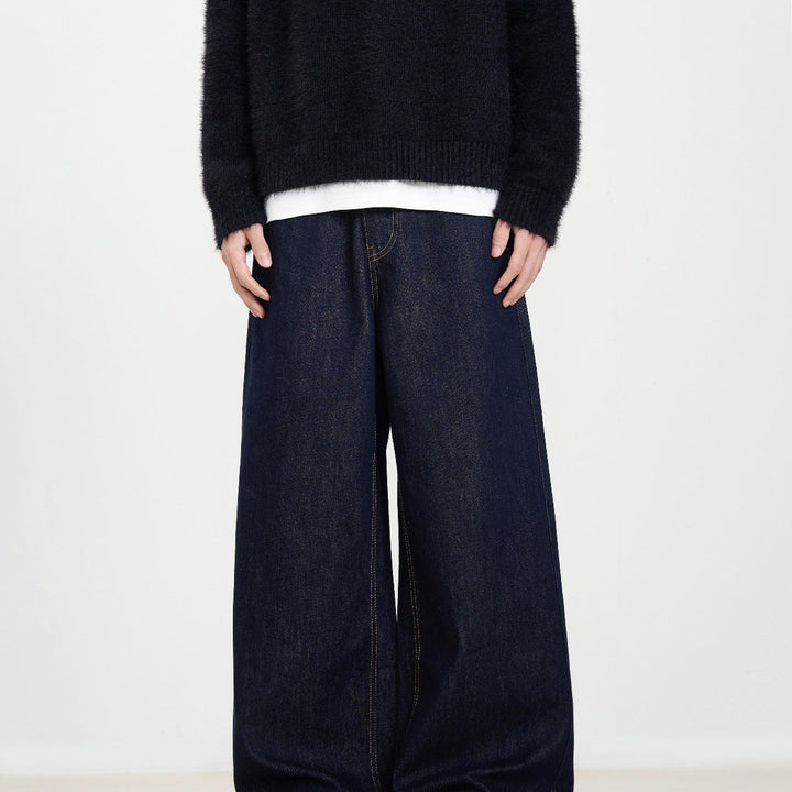 Damen Weit geschnittene Denim-Hose Echoarchiv