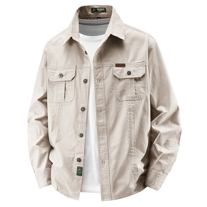 Herren nan leichte Overshirt-Jacke mit Klappbrusttaschen und klassischem Hemdkragen Echo Archiv