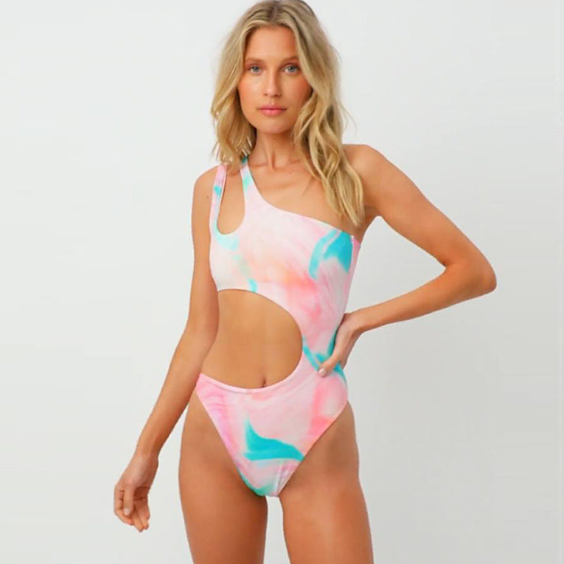 Damen Einteiliger Badeanzug mit innovativem Cut-Out und asymmetrischem Design Echo Archiv
