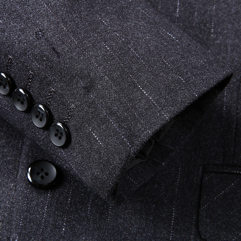 Herren Slim-Fit Business-Sakko mit Reverskragen und Zwei-Knopf-Verschluss Echoarchiv