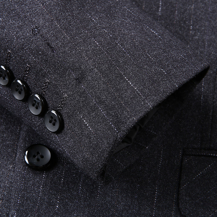 Herren Slim-Fit Business-Sakko mit Reverskragen und Zwei-Knopf-Verschluss Echoarchiv