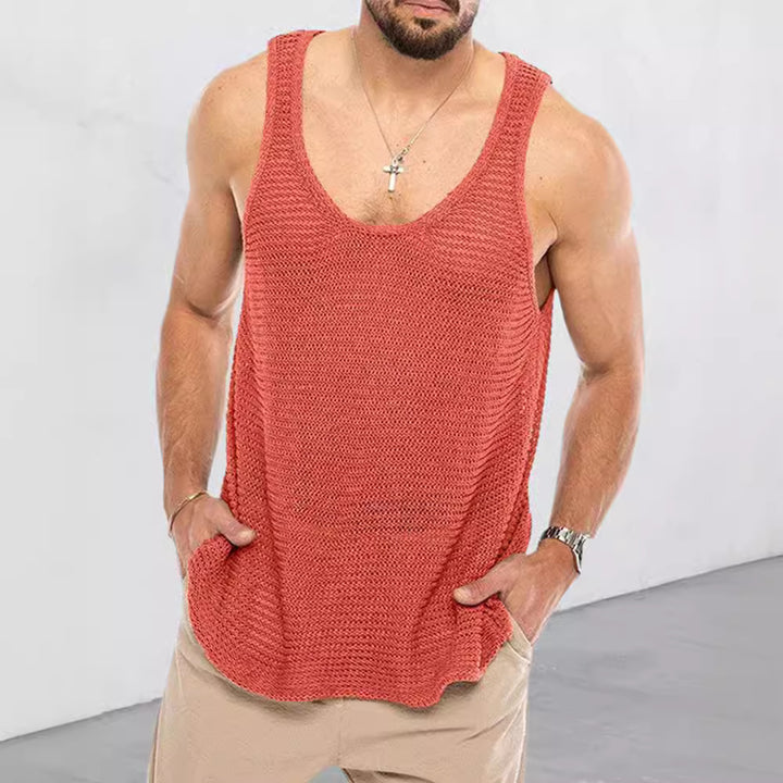 Herren atmungsaktives Stricktanktop Echoarchiv